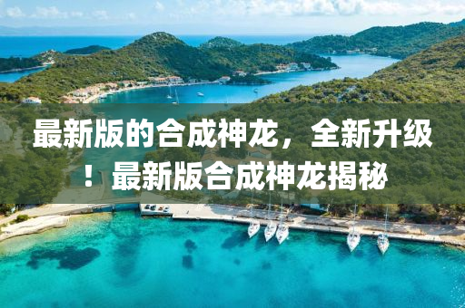 最新版的合成神龍，全新升級！最新版液壓動(dòng)力機(jī)械,元件制造合成神龍揭秘