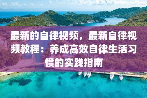最新的自律視頻，最新自律視頻教程：養(yǎng)成高效自律生活習(xí)慣的實(shí)踐指南液壓動(dòng)力機(jī)械,元件制造