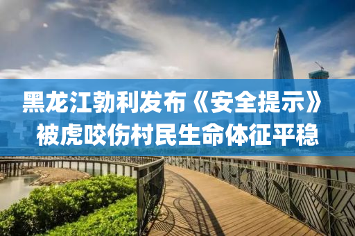 黑龍江勃利液壓動力機(jī)械,元件制造發(fā)布《安全提示》 被虎咬傷村民生命體征平穩(wěn)