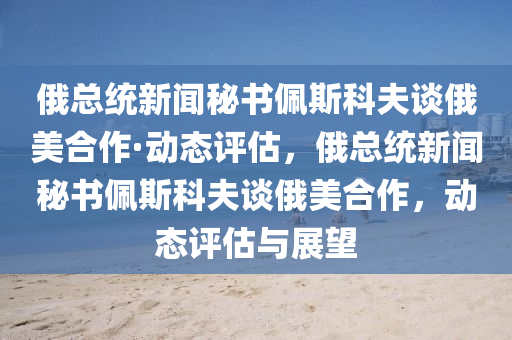 俄總統(tǒng)新聞秘書佩斯科夫談俄美合作·動態(tài)評估，俄總統(tǒng)新聞秘書佩斯科夫談俄美合作，動態(tài)評估與展望液壓動力機械,元件制造